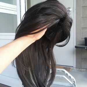 RAQUEL WELCH TURN UP THE VOLUME LAYERED HAIR TOPPER IN BLACK COFFEE Dark Brown